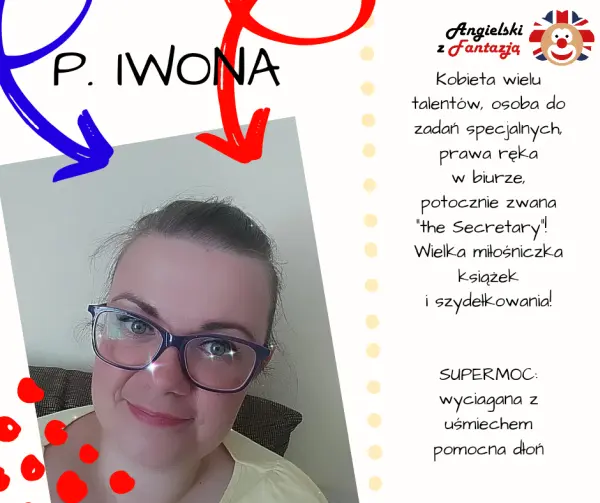 P. Iwona, kobieta wielu talentów, osoba do zadań specjalnych, prawa ręka w biurze potocznie zwana 